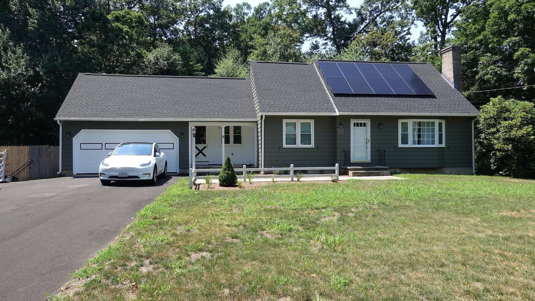 Solar panel installation on a residential home for clean energy.